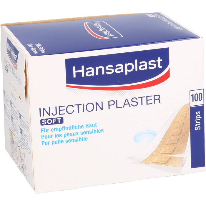 Hansaplast Soft Injektionspflaster 1,9 cm x 4 cm für empfindliche Haut, 100 pcs. Patch