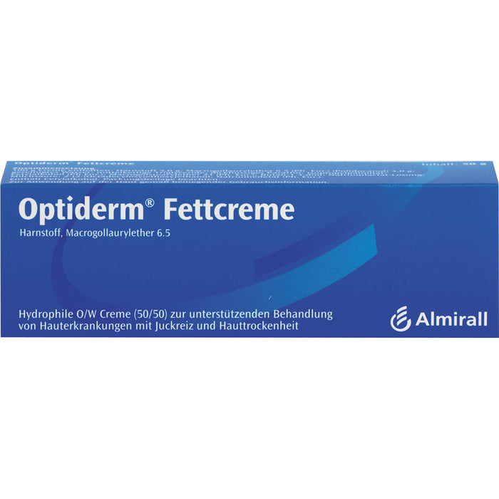 Optiderm Fettcreme bei Hauterkrankungen mit Juckreiz und Hauttrockenheit, 50 g Crème