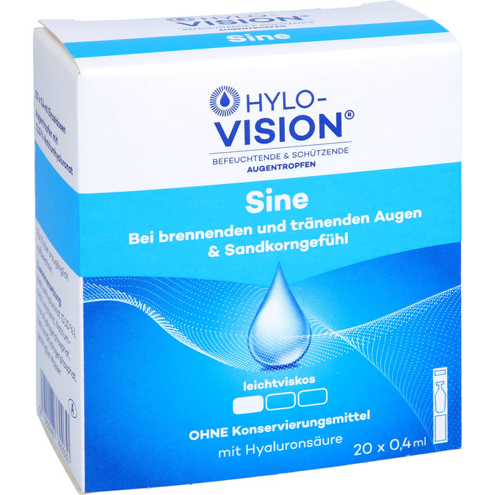 Hylo-Vision sine Einzeldosen, 20 pc Pipettes à dose unique