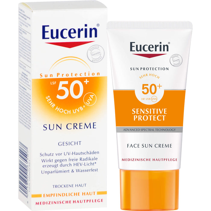 Eucerin Sensitive Protect Face Sun Creme LSF 50+, 50 ml Crème