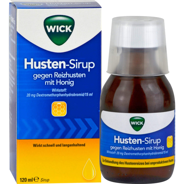 WICK Husten-Sirup gegen Reizhusten mit Honig, 120 ml Lösung