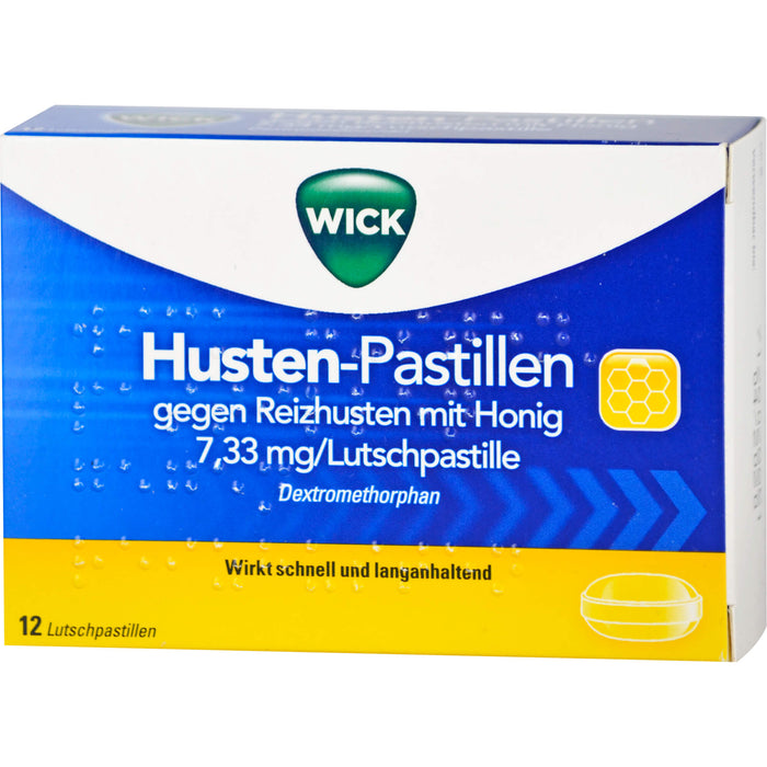 WICK Husten-Pastillen gegen Reizhusten Lutschpastillen, 12 pc Tablettes