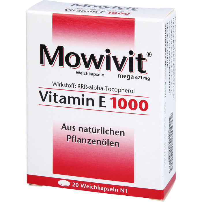 Mowivit Vitamin E 1000 Kapseln, 20 St KAP