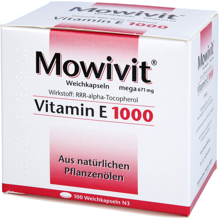 Mowivit mega Vitamin E 1000 Weichkapseln, 100 pcs. Capsules