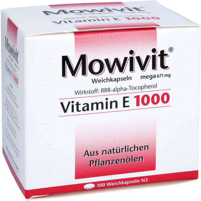 Mowivit mega Vitamin E 1000 Weichkapseln, 100 pcs. Capsules