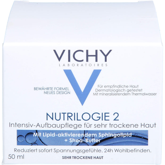 VICHY Nutrilogie 2 Intensiv-Aufbaupflege für sehr trockene Haut, 50 ml Cream