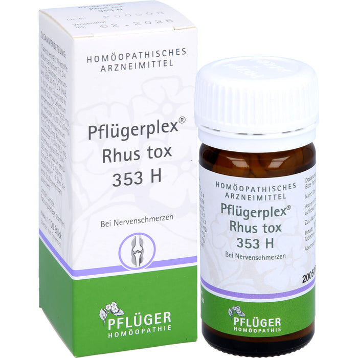 Pflügerplex Rhus tox 353 H Tabletten bei Nervenschmerzen, 100 pc Tablettes