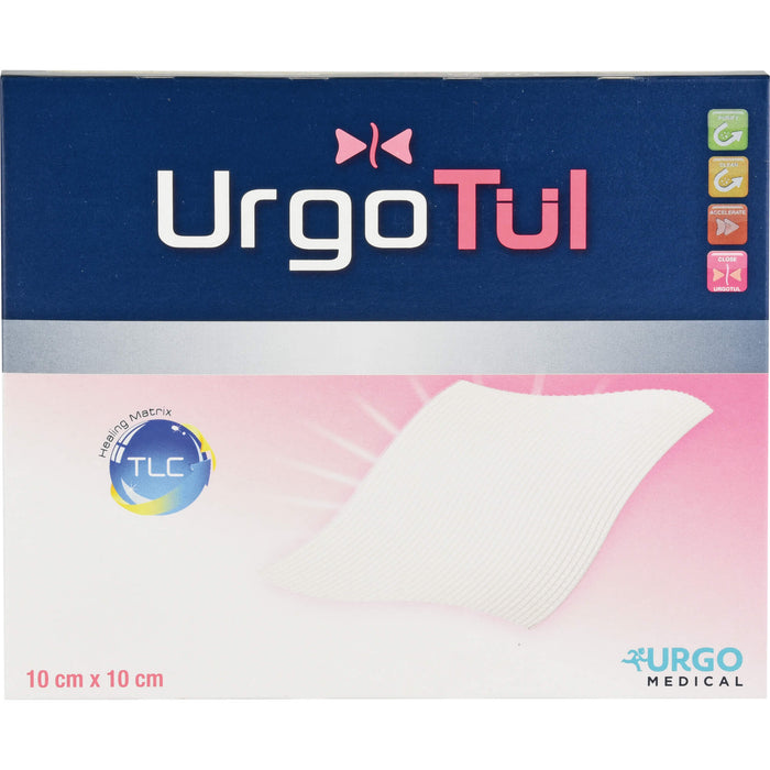 UrgoTül 10 x 10 cm lipidokolloid-Wundauflage, 10 pc Gaze de plaie