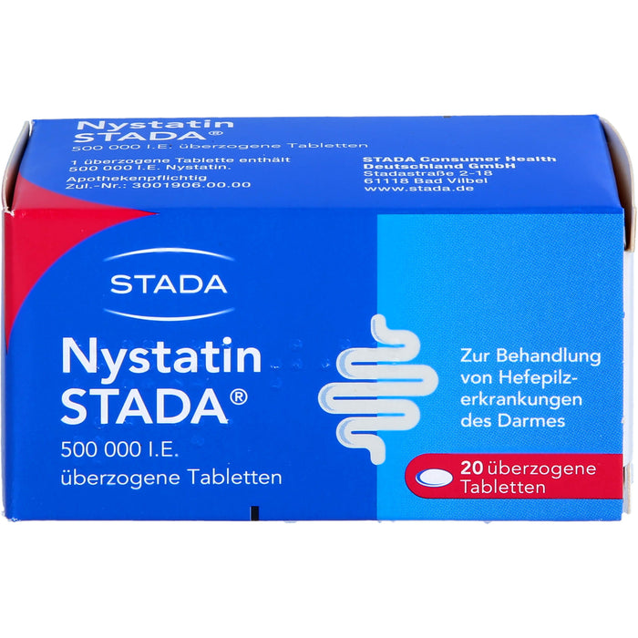 Nystatin STADA Tabletten bei Hefepilzerkrankungen des Darmes, 20 pcs. Tablets