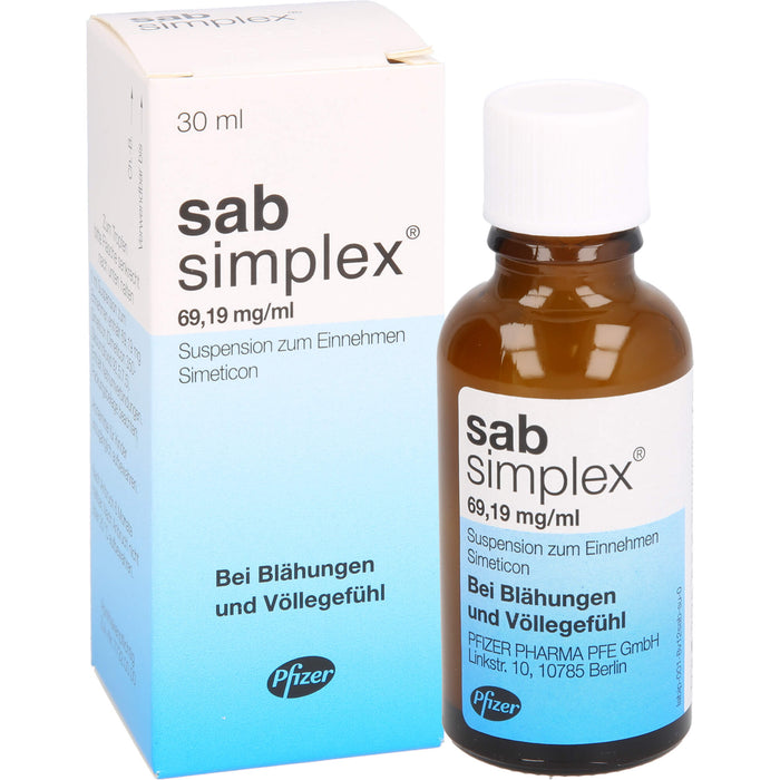 sab simplex Suspension bei Blähungen und Völlegefühl, 30 ml Solution