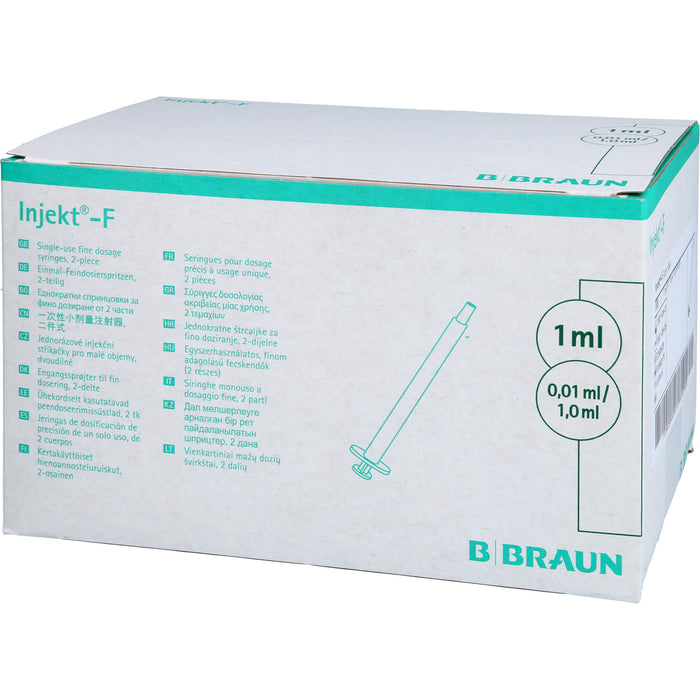 B. BRAUN Injekt-F Feindosierungsspritzen 1 ml, 100 pcs. Syringes