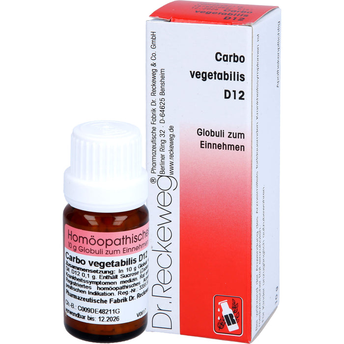 DR. RECKEWEG & CO Carbo vegetabilis D 12 Globuli, 10 g Globules