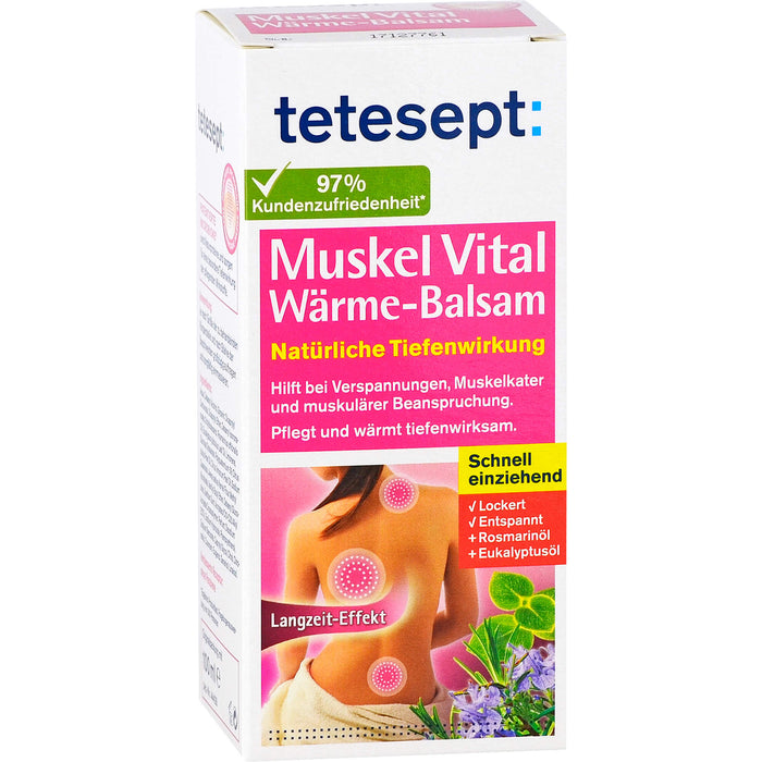 tetesept: Muskel Vital Wärme-Balsam schnell einziehend, 100 g Crème