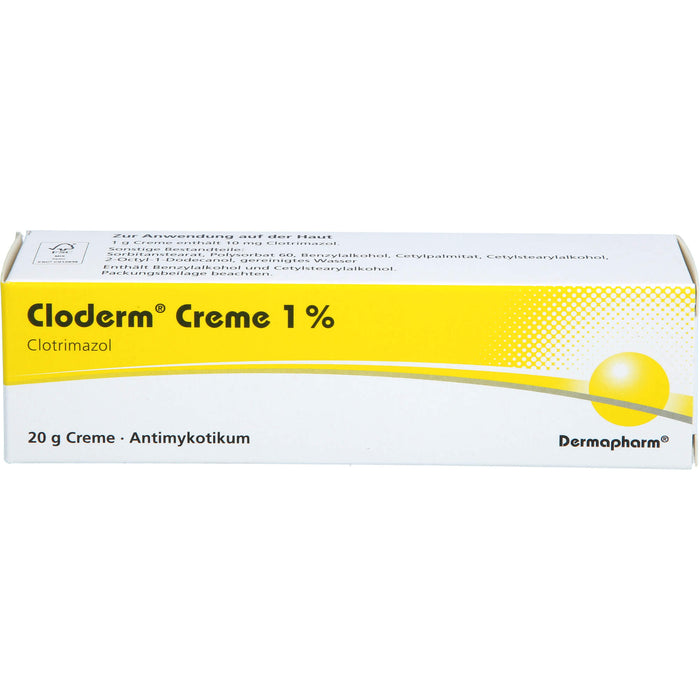 Cloderm Creme 1% Antimykotikum, 20 g Crème