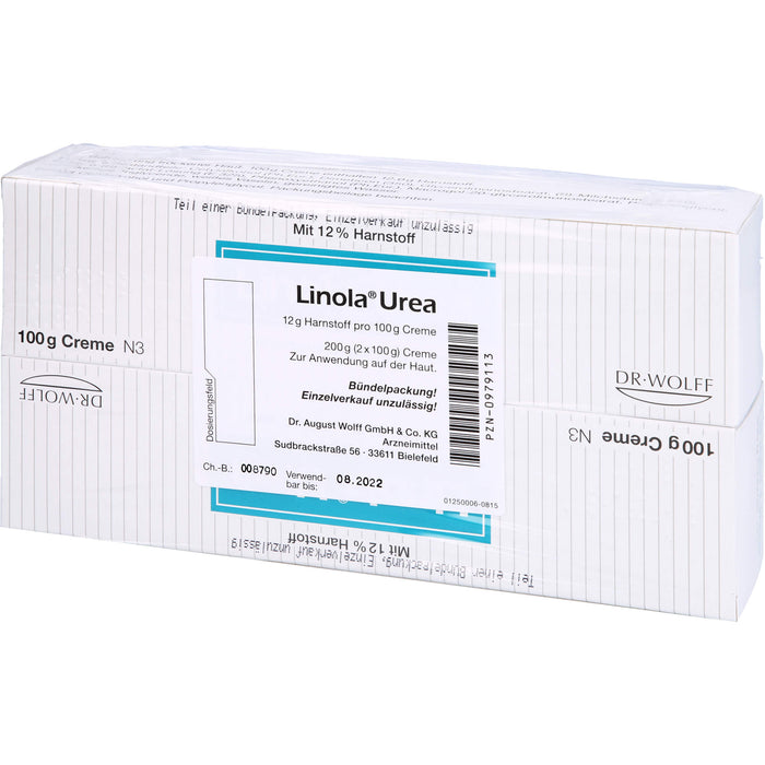 Linola Urea Creme bei Neurodermitis, Altershaut und der Behandlung von Ichthyosen, 200 g Creme