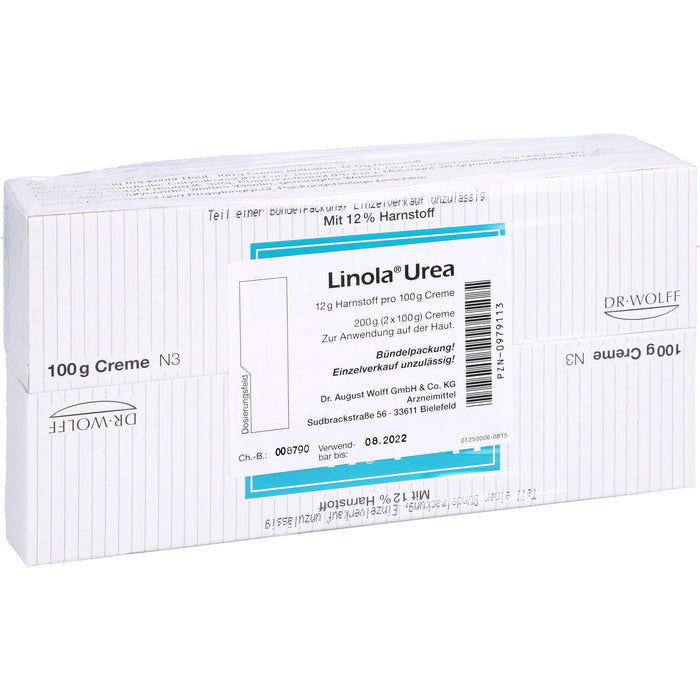 Linola Urea Creme bei Neurodermitis, Altershaut und der Behandlung von Ichthyosen, 200 g Creme