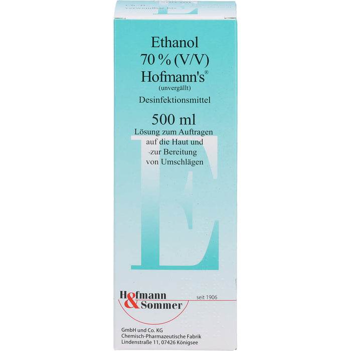 Ethanol 70% (V/V) Hofmann's Desinfektionsmittel, 500 ml Lösung