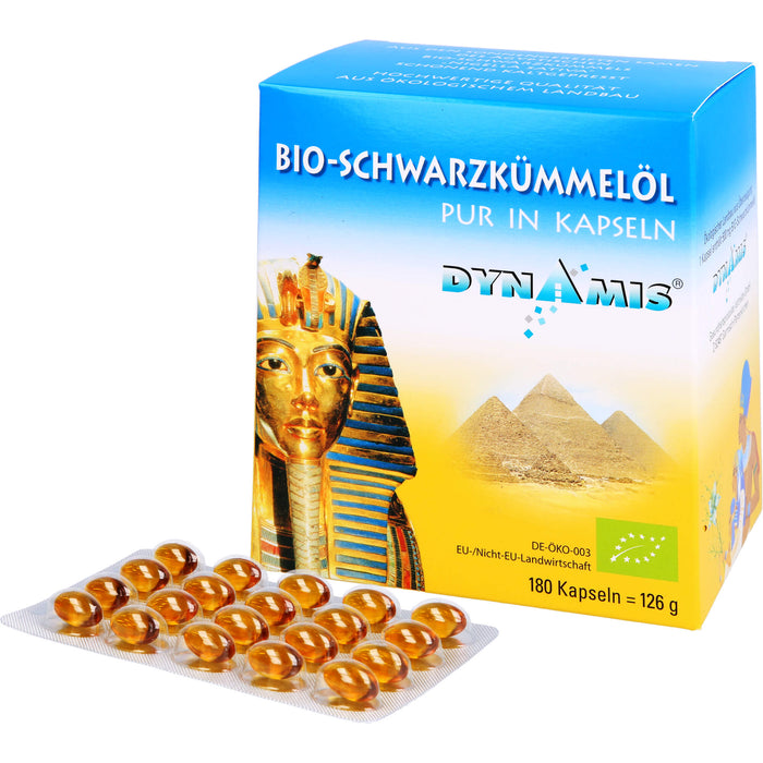 DYNAMIS Bio-Schwarzkümmelöl pur in Kapseln, 180 pcs. Capsules