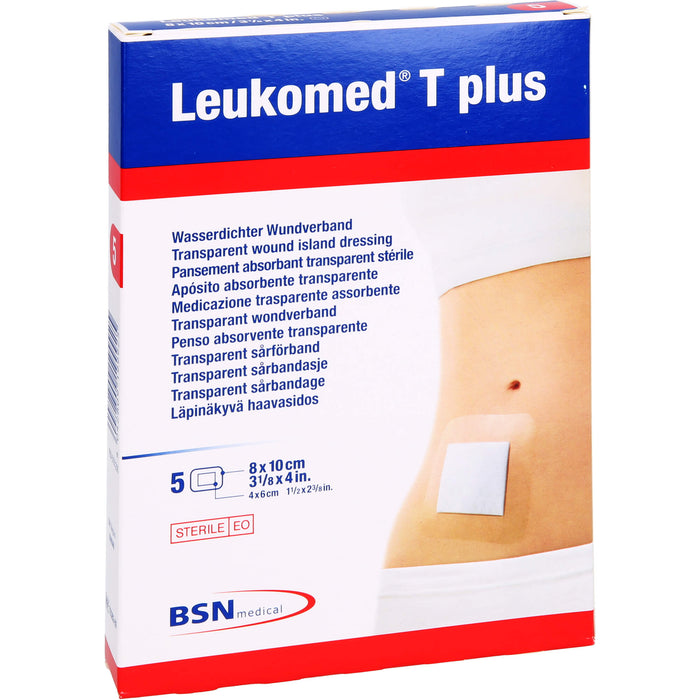 LEUKOMED TRANSP. PLUS STERILE PFL. 8x10 cm, 5 St PFL