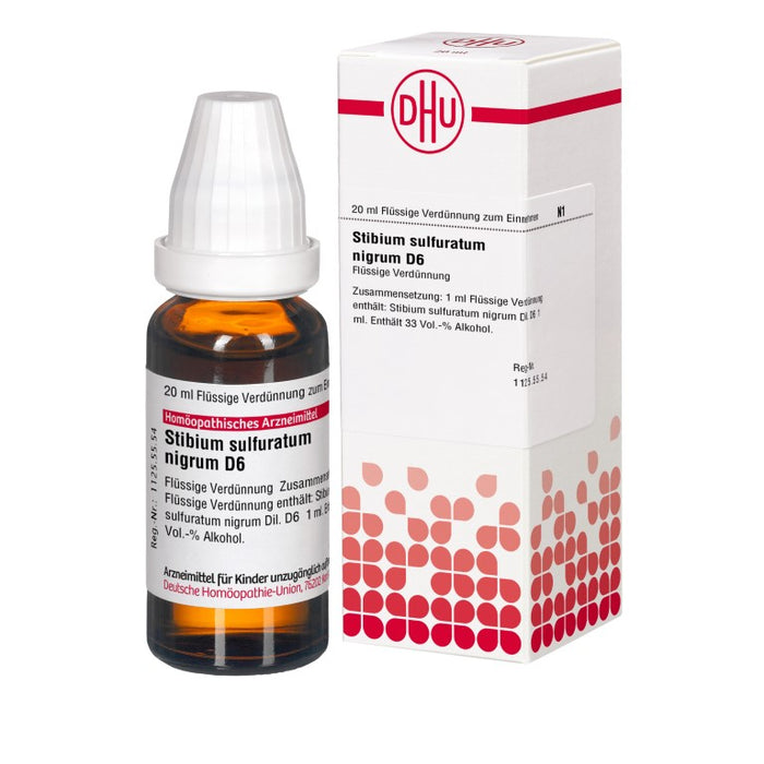 DHU Stibium sulfuratum nigrum D6 Dilution, 20 ml Lösung