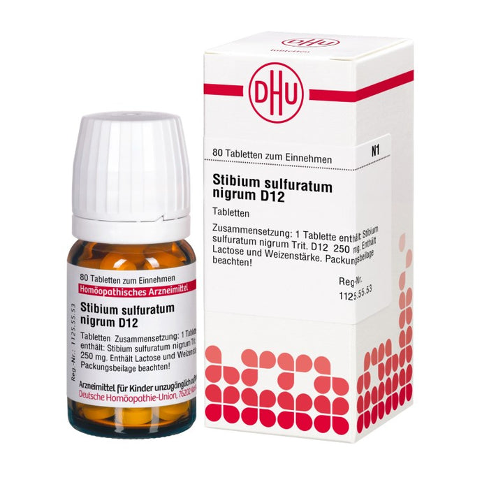 DHU Stibium sulfuratum nigrum D12 Tabletten, 80 pc Tablettes