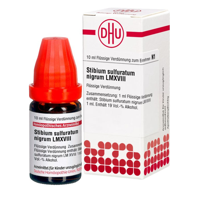 Stibium sulfuratum nigrum LM XVIII DHU Dilution, 10 ml Lösung