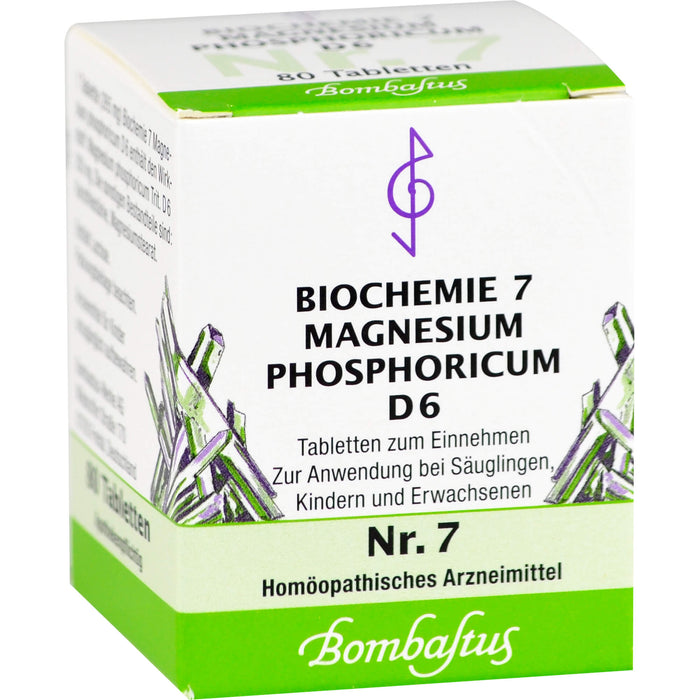 Biochemie 7 Magnesium phosphoricum Bombastus D6 Tbl., 80 pc Tablettes