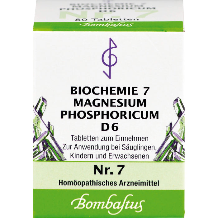 Biochemie 7 Magnesium phosphoricum Bombastus D6 Tbl., 80 pcs. Tablets