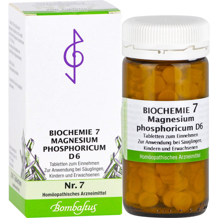 Biochemie 7 Magnesium phosphoricum Bombastus D6 Tbl., 200 pc Tablettes