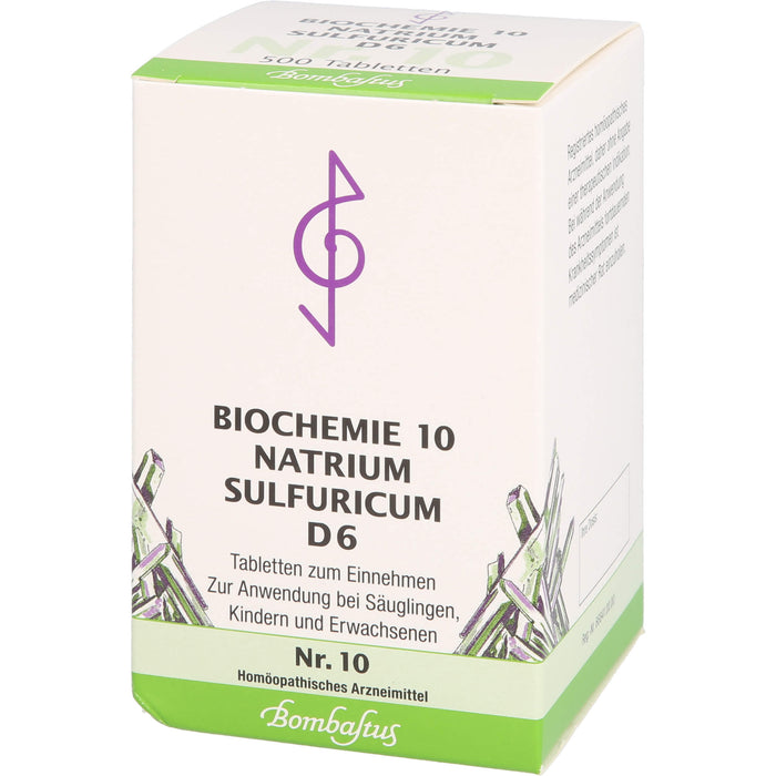 Biochemie 10 Natrium sulfuricum Bombastus D6 Tbl., 500 St TAB