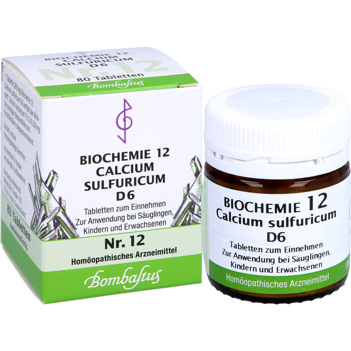 Biochemie 12 Calcium sulfuricum Bombastus D6 Tbl., 80 St TAB