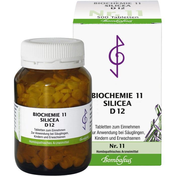 Bombastus Biochemie 11 Silicea D12 Tabletten, 500 pcs. Tablets