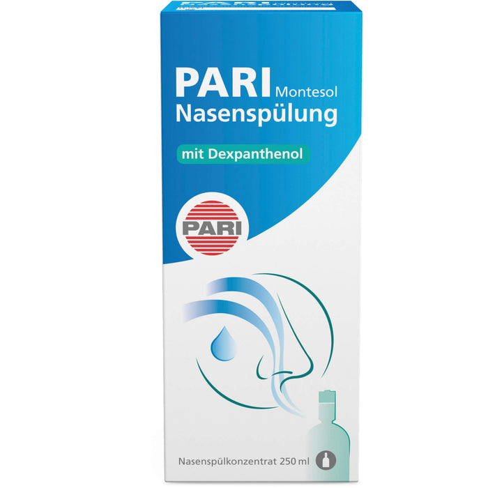 PARI Montesol Nasenspülung mit Dexpanthenol zur intensiven Reinigung, Pflege und Befeuchtung der Nase, 250 ml Solution