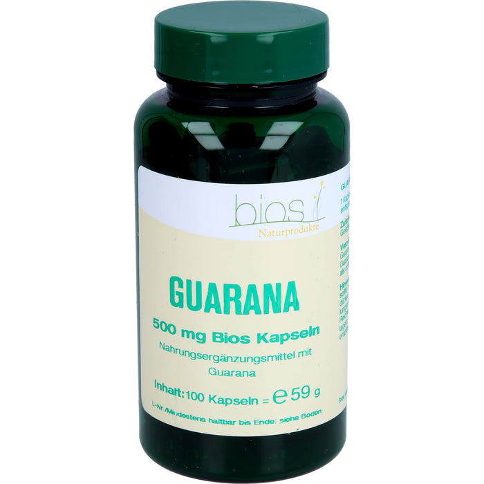 Guarana 500mg Bios Kapseln, 100 St KAP