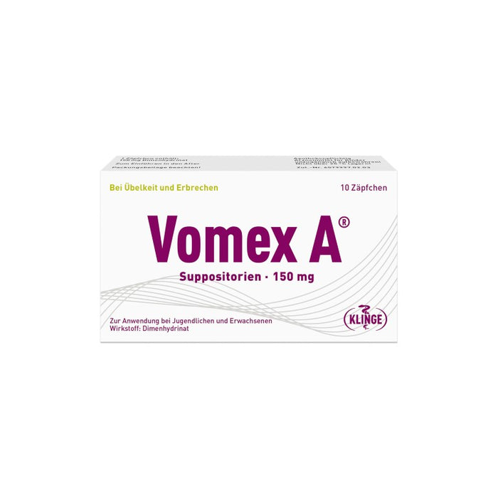 Vomex A Suppositorien 150 mg, 10 pcs. Suppositories