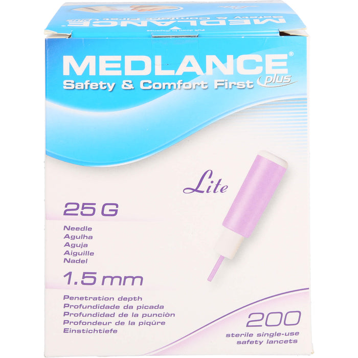 MEDLANCE PLUS Lite Sicherheitslanzetten 25 G, 200 pc Paquet