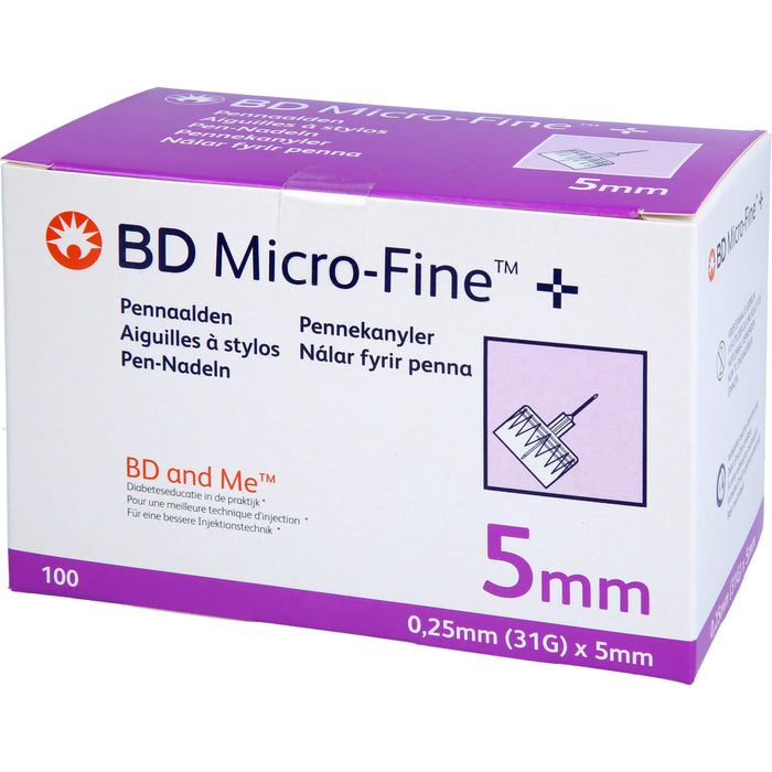 BD MICRO FINE+5 Nadeln 110x0,25x5mm, 110 St KAN