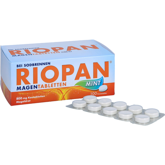 RIOPAN Magen Tabletten Mint, 800 mg Kautabletten, 100 St KTA