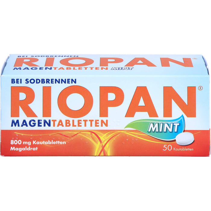 RIOPAN Magentabletten bei Sodbrennen Kautabletten Mint, 50 pcs. Tablets