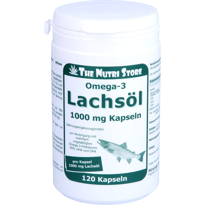 THE NUTRI STORE Omega-3 Lachsöl 1000 mg Kapseln, 120 pc Capsules