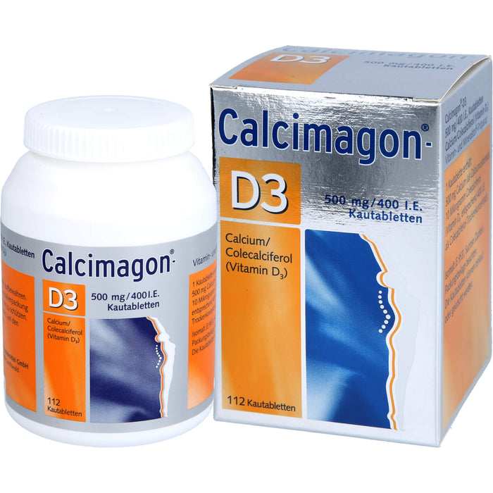 Calcimagon D3 500 mg / 400 I.E. Kautabletten, 112 St. Tabletten