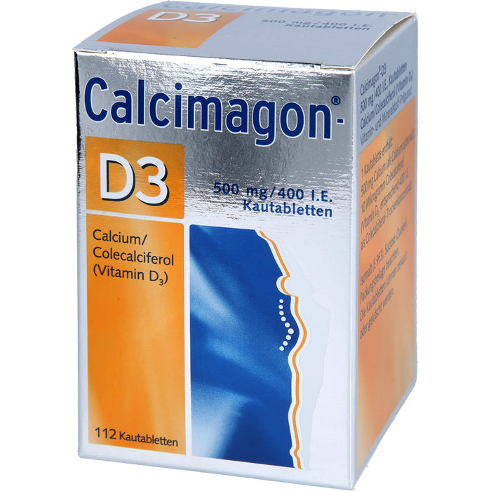 Calcimagon D3 500 mg / 400 I.E. Kautabletten, 112 pc Tablettes