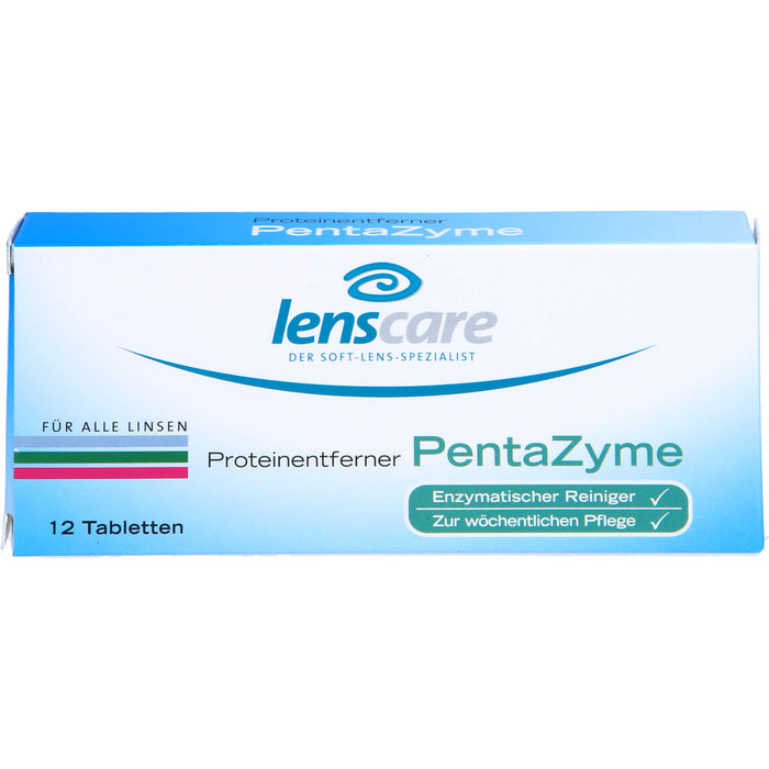 lenscare Proteinentferner PentaZyme für alle Linsen, 12 St. Tabletten