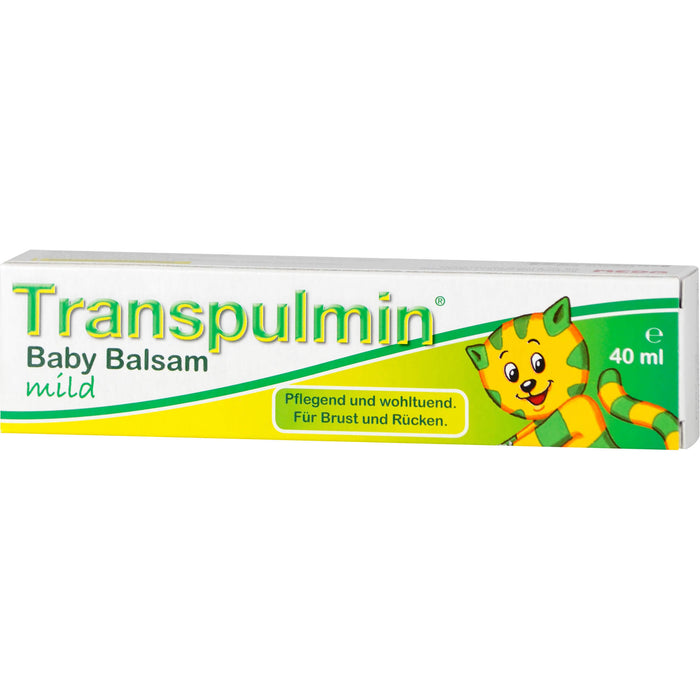 Transpulmin Baby Balsam mild für Brust und Rücken, 40 ml Creme