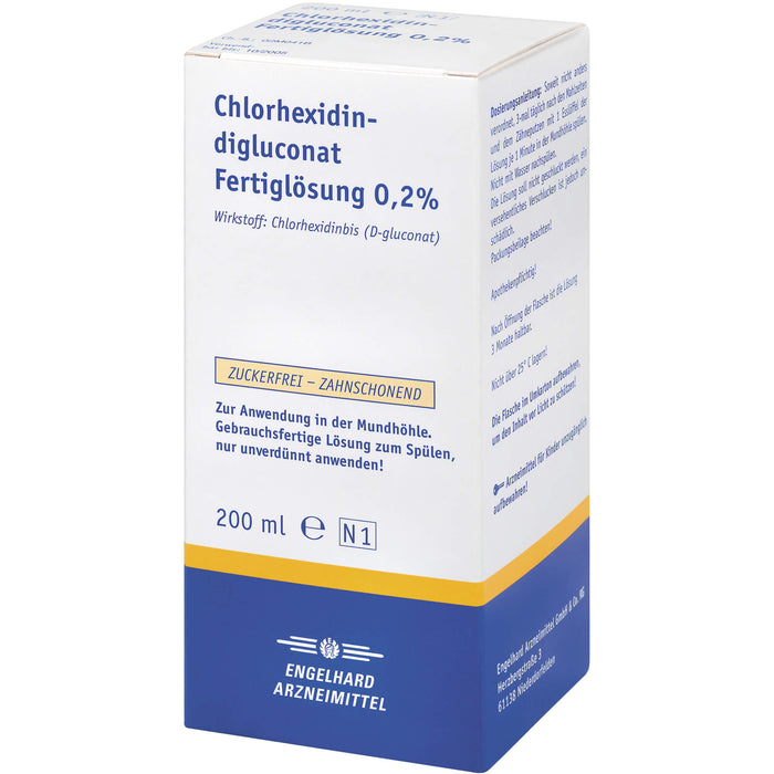 Chlorhexidindigluconat Fertiglösung 0,2 % zur Anwendung in der Mundhöhle, 200 ml Lösung