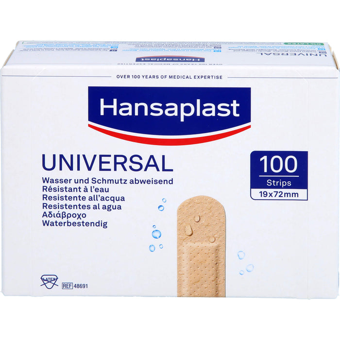 Hansaplast Universal Pflaster Strips Wasser und Schmutz abweisend, 100 pc Pansement