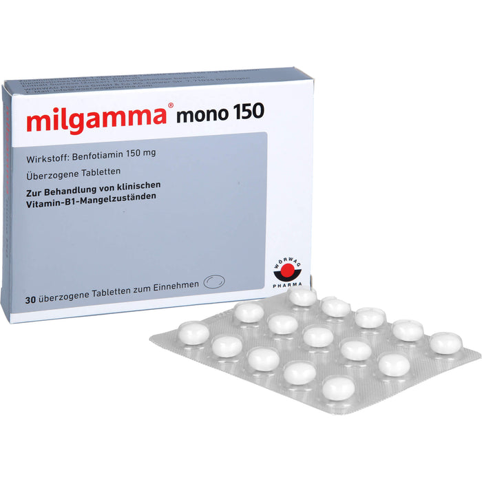 milgamma mono 150 Tabletten bei Vitamin-B1-Mangelzuständen, 30 pc Tablettes