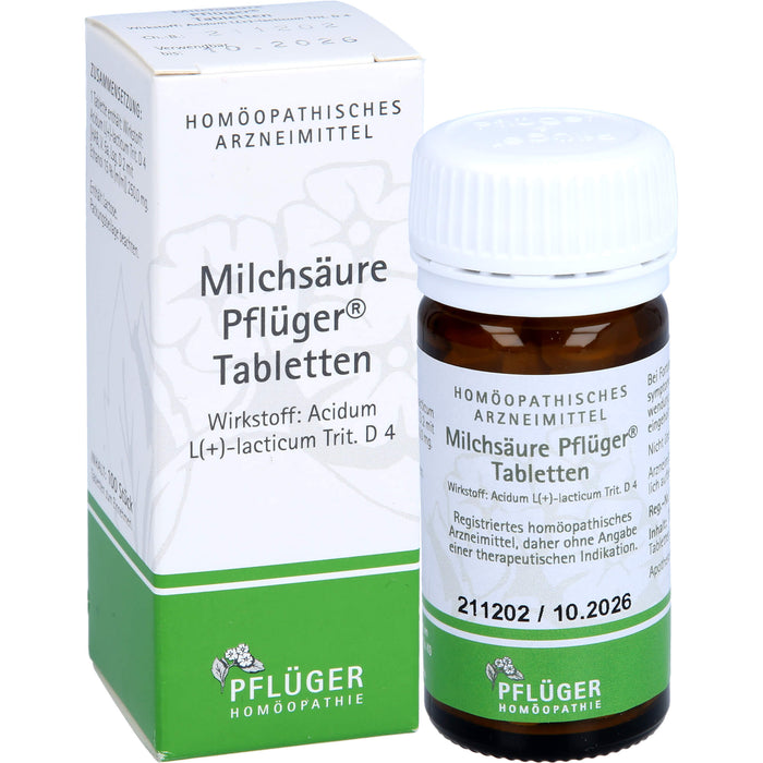 PFLÜGER Milchsäure Tabletten, 100 pc Tablettes