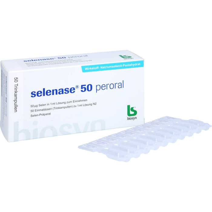 selenase 50 peroral Selen-Präparat Lösung zum Einnehmen, 50 pc Ampoules