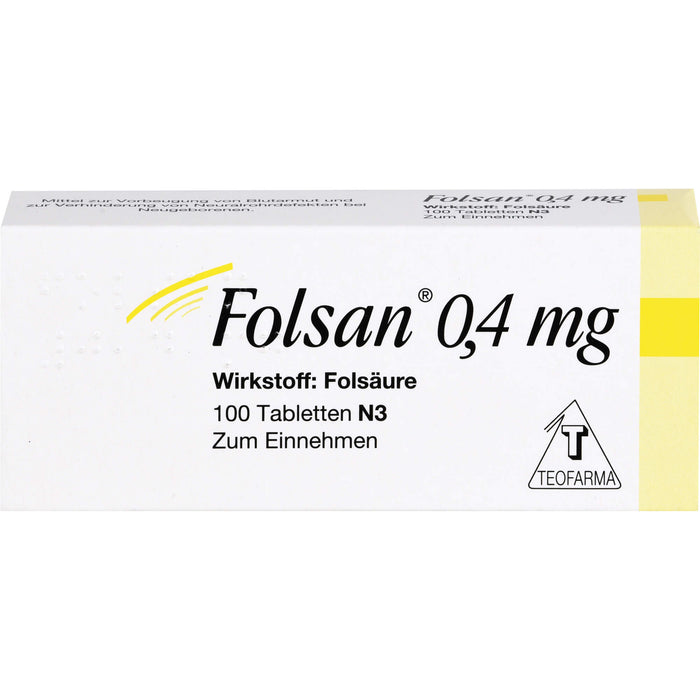 Folsan 0,4 mg Tabletten, 100 pc Tablettes